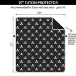 Pirate Skull Symbol Pattern Print Futon Protector