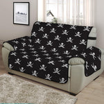 Pirate Skull Symbol Pattern Print Half Sofa Protector