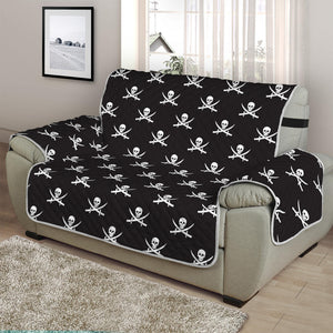 Pirate Skull Symbol Pattern Print Half Sofa Protector