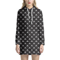 Pirate Skull Symbol Pattern Print Pullover Hoodie Dress