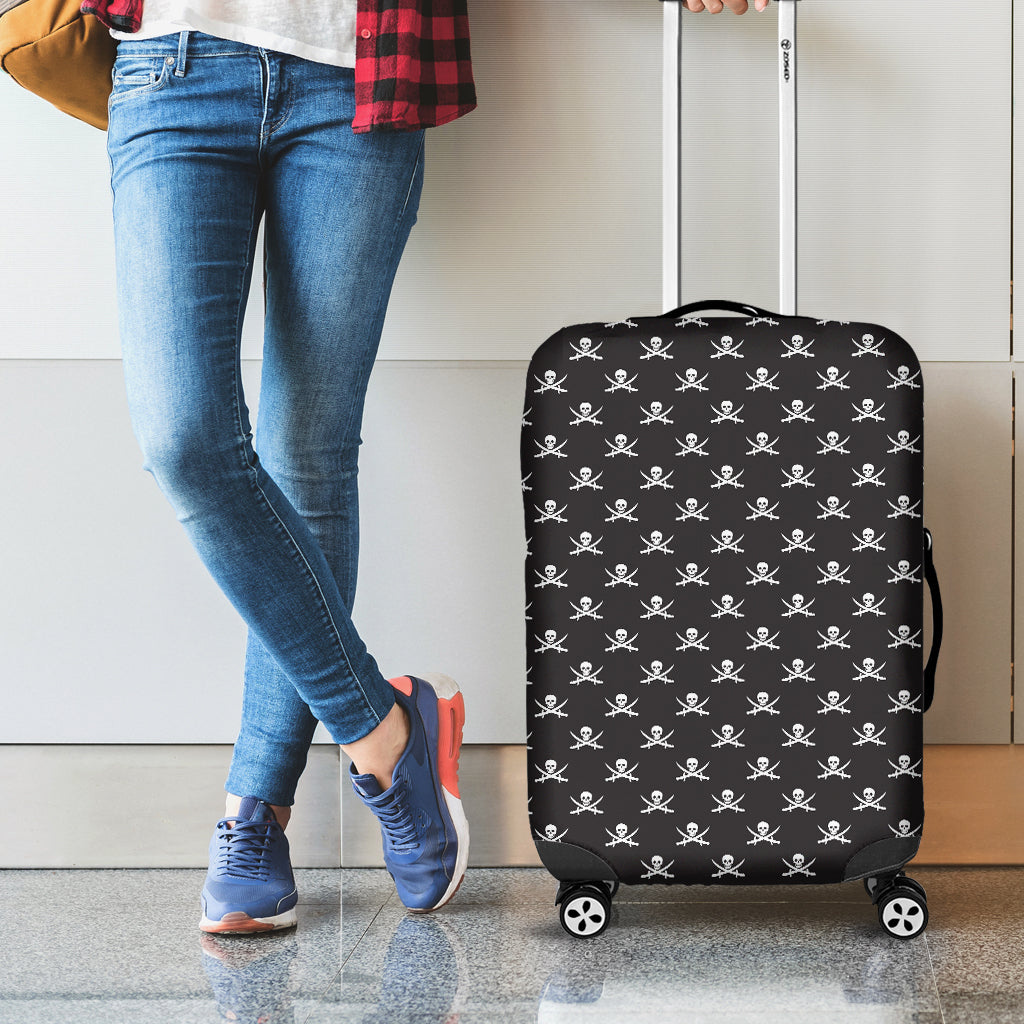 Pirate Skull Symbol Pattern Print Luggage Cover