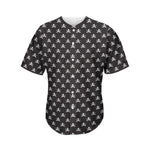 Pirate Skull Symbol Pattern Print Men's Baseball Jersey