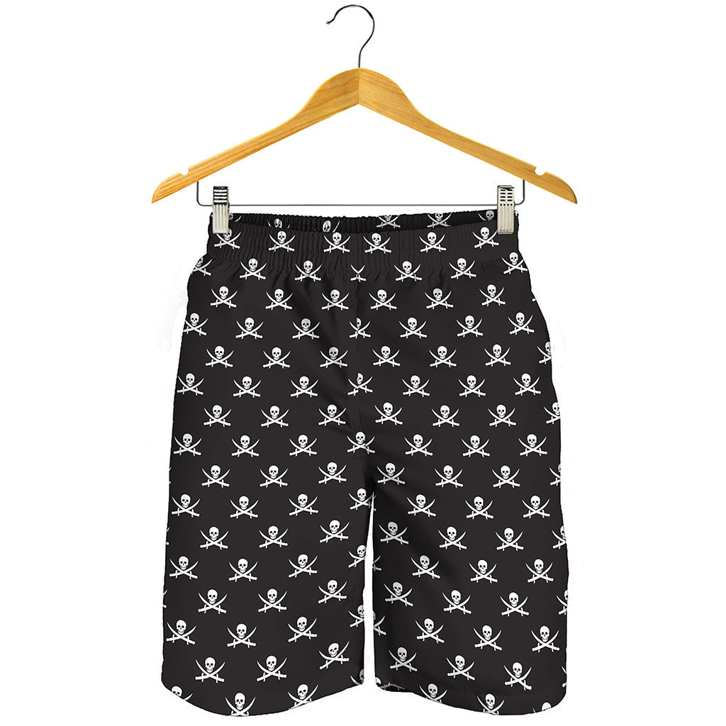 Pirate Skull Symbol Pattern Print Men's Shorts