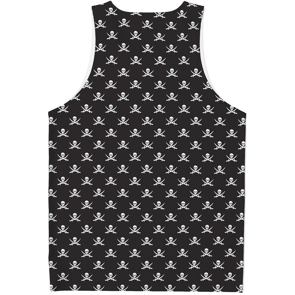 Pirate Skull Symbol Pattern Print Men's Tank Top