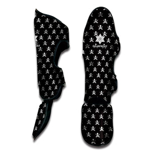 Pirate Skull Symbol Pattern Print Muay Thai Shin Guard