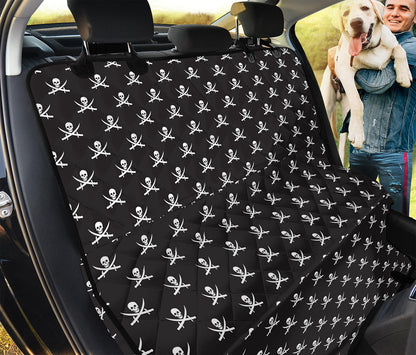 Pirate Skull Symbol Pattern Print Pet Car Back Seat Cover