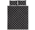 Pirate Skull Symbol Pattern Print Quilt Bed Set