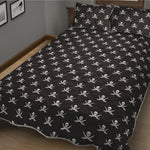 Pirate Skull Symbol Pattern Print Quilt Bed Set