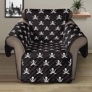 Pirate Skull Symbol Pattern Print Recliner Protector