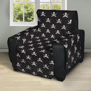 Pirate Skull Symbol Pattern Print Recliner Protector