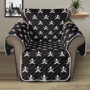 Pirate Skull Symbol Pattern Print Recliner Protector