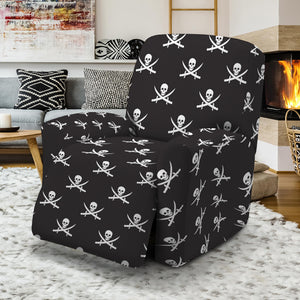 Pirate Skull Symbol Pattern Print Recliner Slipcover