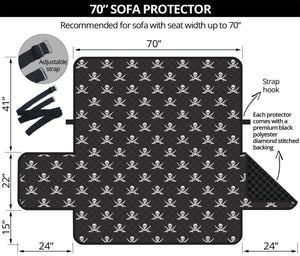 Pirate Skull Symbol Pattern Print Sofa Protector