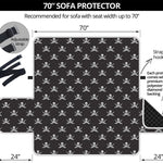 Pirate Skull Symbol Pattern Print Sofa Protector