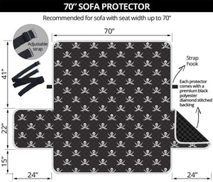 Pirate Skull Symbol Pattern Print Sofa Protector