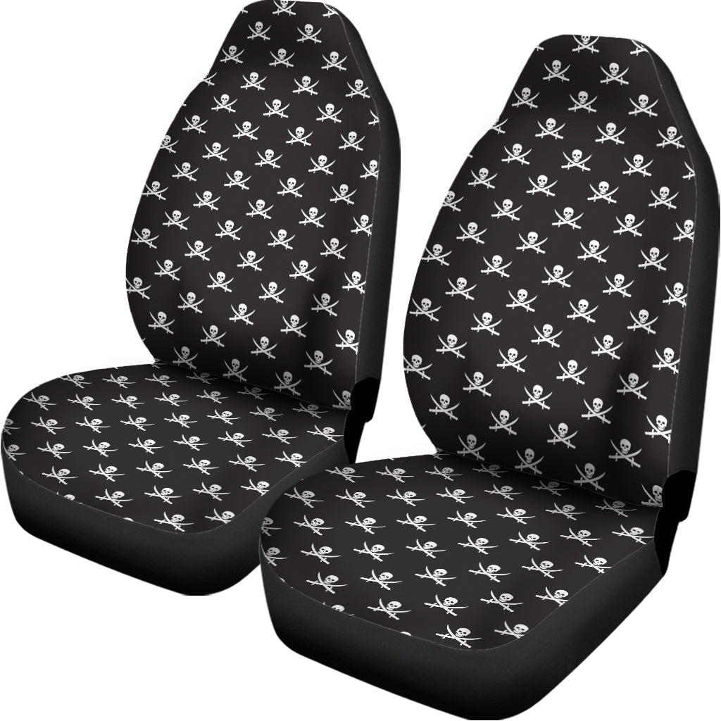 Pirate Skull Symbol Pattern Print Universal Fit Car Seat Covers