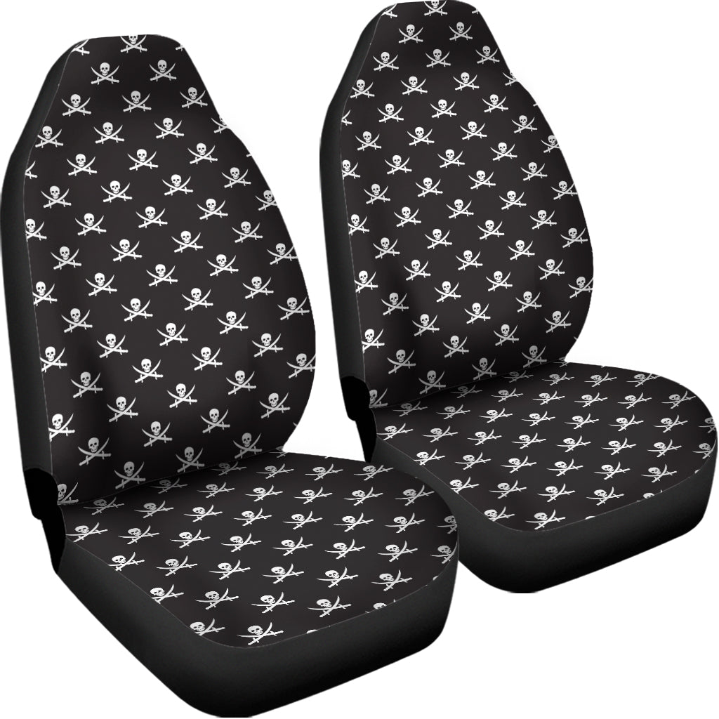 Pirate Skull Symbol Pattern Print Universal Fit Car Seat Covers