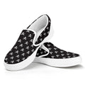 Pirate Skull Symbol Pattern Print White Slip On Sneakers