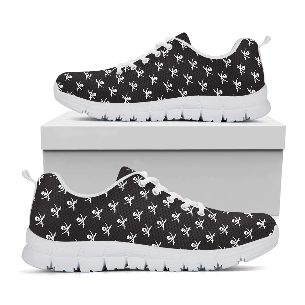 Pirate Skull Symbol Pattern Print White Sneakers