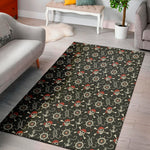 Pirate Theme Pattern Print Area Rug