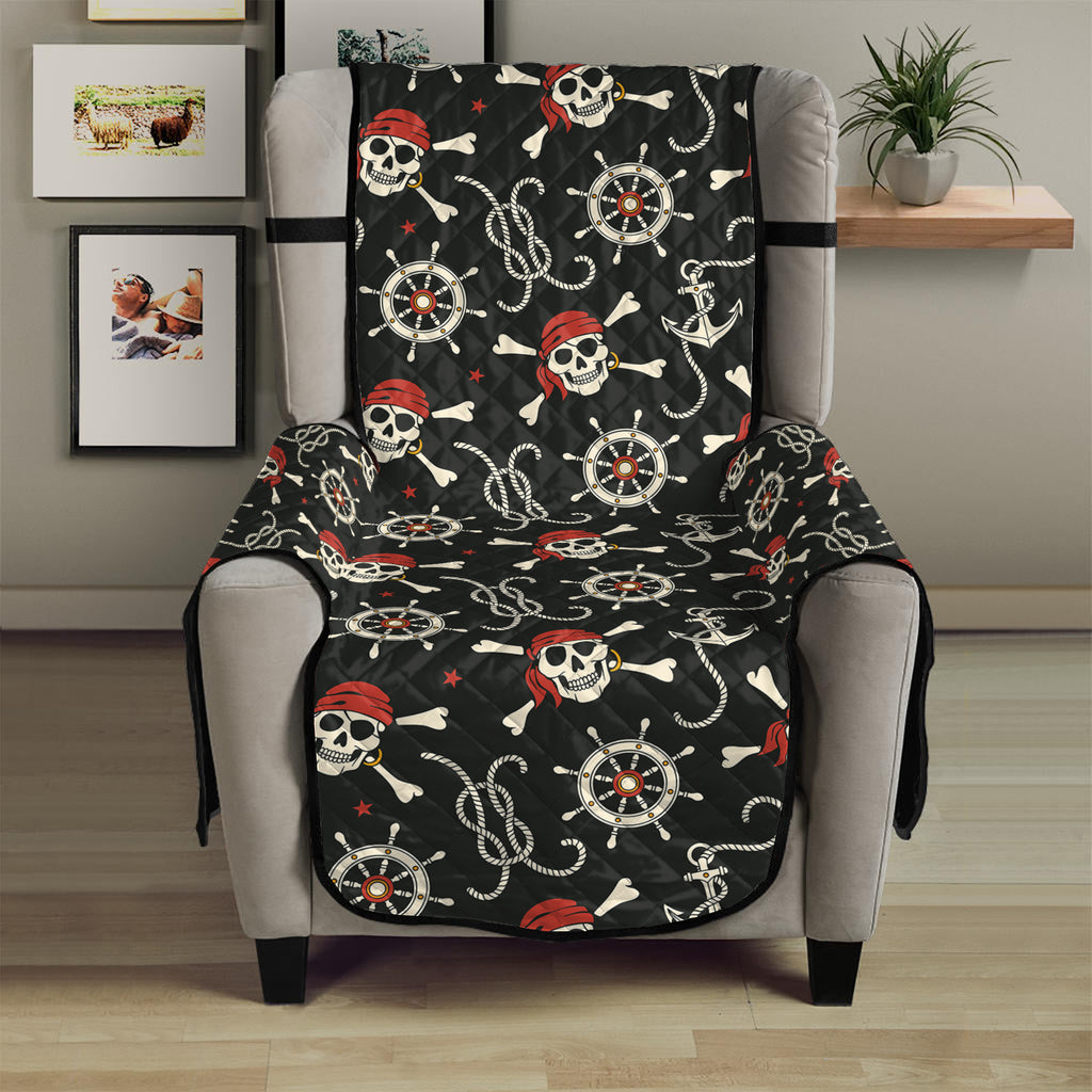 Pirate Theme Pattern Print Armchair Protector