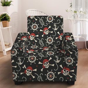 Pirate Theme Pattern Print Armchair Slipcover