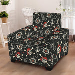 Pirate Theme Pattern Print Armchair Slipcover