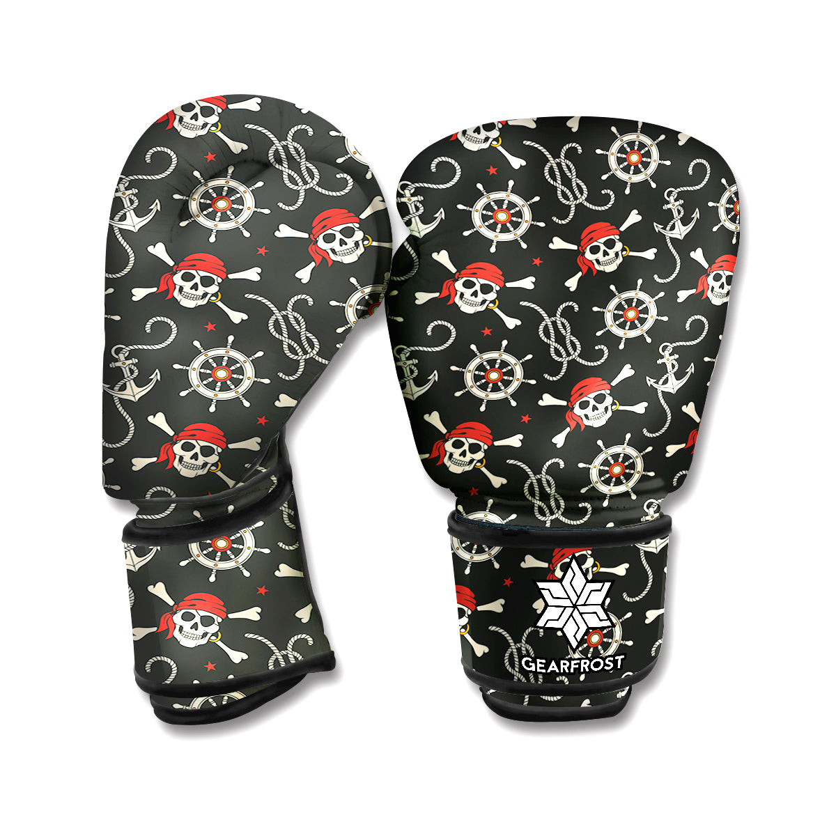 Pirate Theme Pattern Print Boxing Gloves