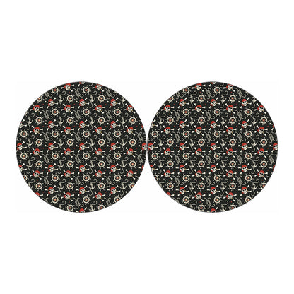 Pirate Theme Pattern Print Car Coasters
