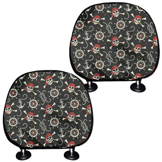 Pirate Theme Pattern Print Car Headrest Covers