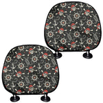 Pirate Theme Pattern Print Car Headrest Covers