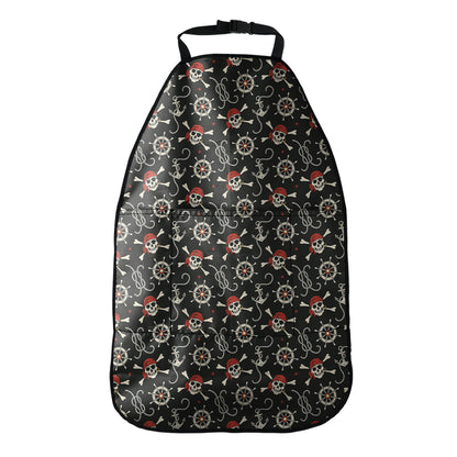 Pirate Theme Pattern Print Car Seat Organizers
