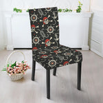 Pirate Theme Pattern Print Dining Chair Slipcover