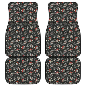 Pirate Theme Pattern Print Front and Back Car Floor Mats