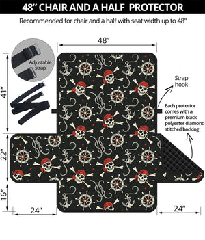 Pirate Theme Pattern Print Half Sofa Protector