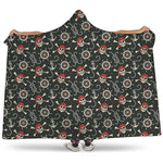 Pirate Theme Pattern Print Hooded Blanket