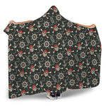 Pirate Theme Pattern Print Hooded Blanket