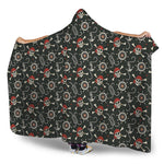 Pirate Theme Pattern Print Hooded Blanket