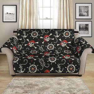 Pirate Theme Pattern Print Loveseat Protector