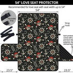 Pirate Theme Pattern Print Loveseat Protector