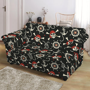 Pirate Theme Pattern Print Loveseat Slipcover