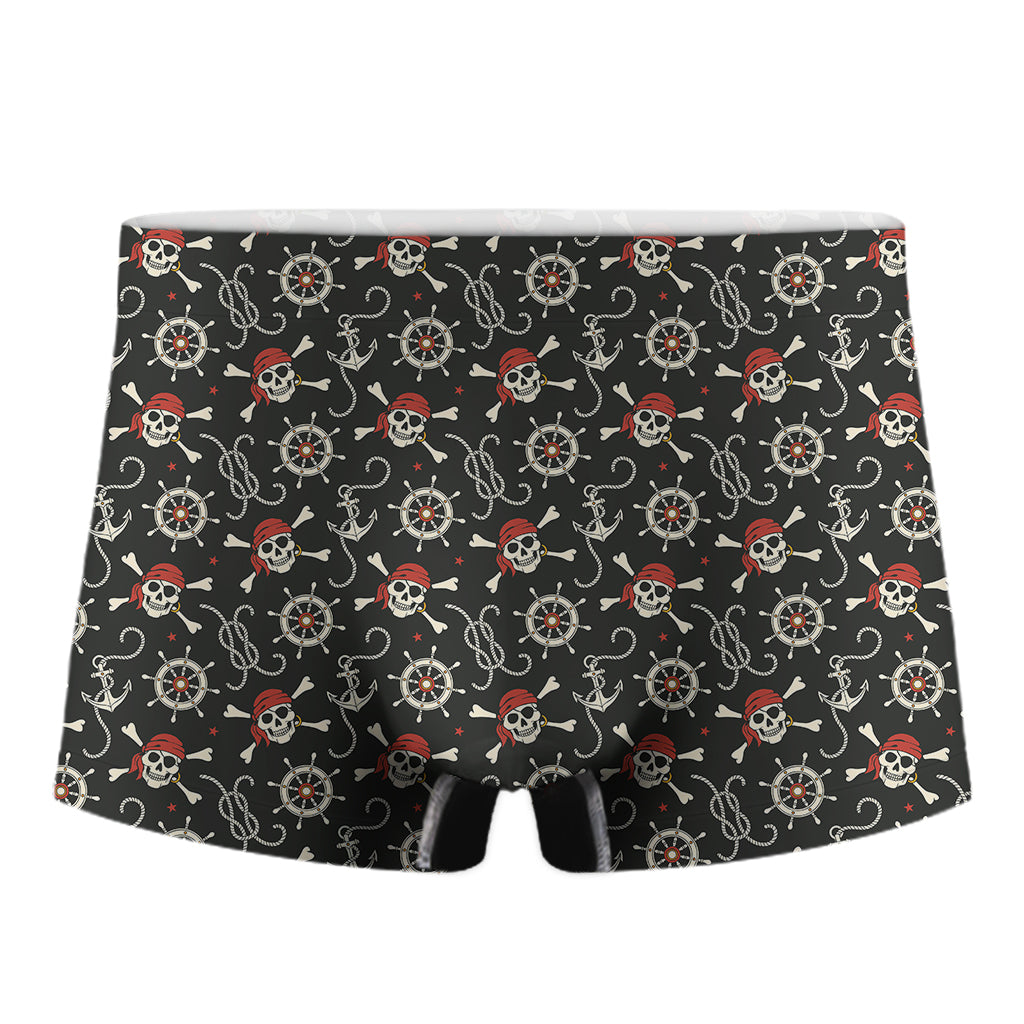 Pirate Theme Pattern Print Men's Boxer Briefs