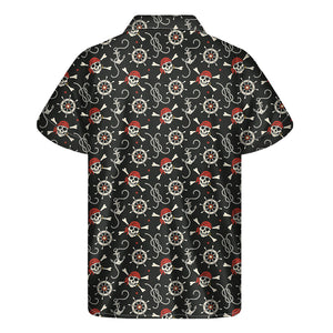 Pirate Theme Pattern Print Men's Short Sleeve Shirt