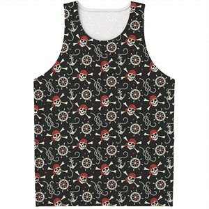 Pirate Theme Pattern Print Men's Tank Top