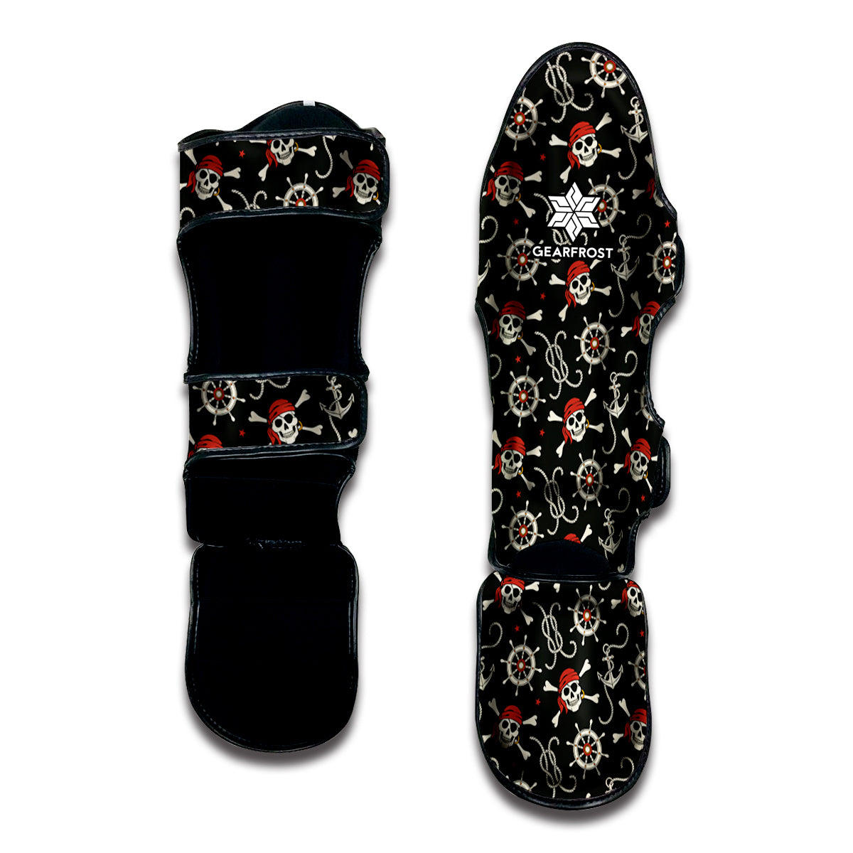 Pirate Theme Pattern Print Muay Thai Shin Guard