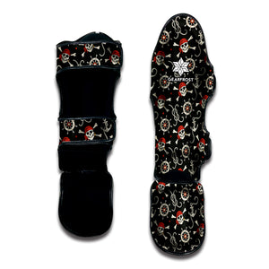 Pirate Theme Pattern Print Muay Thai Shin Guard