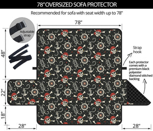 Pirate Theme Pattern Print Oversized Sofa Protector