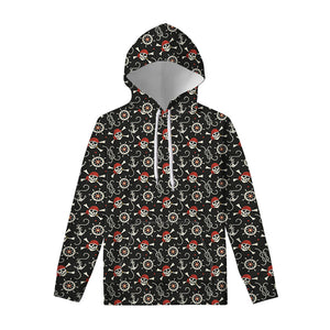 Pirate Theme Pattern Print Pullover Hoodie