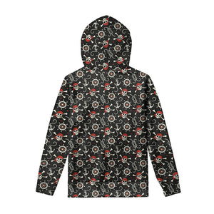 Pirate Theme Pattern Print Pullover Hoodie