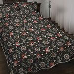 Pirate Theme Pattern Print Quilt Bed Set